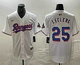 Men's Texas Rangers #25 Jose Leclerc White 2024 Gold Collection Limited Cool Base Jersey,baseball caps,new era cap wholesale,wholesale hats